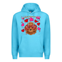 Ocean Blue valentine's day toy poodle Premium Hoodie - RanaPortraitStore