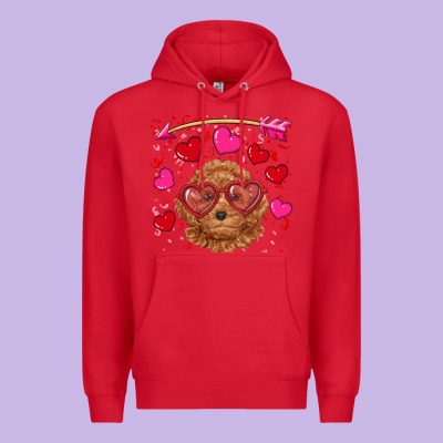 Premium Hoodie valentine's day toy poodle