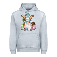 Heather Grey Easter Bunny Gnomes with Egg and Carrot Urban Hoodie - RanaPortraitStore