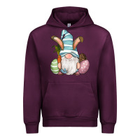 Mauve Wine Easter Bunny Gnomes with Egg and Carrot Urban Hoodie - RanaPortraitStore