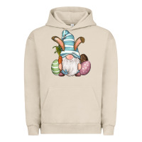 Pigment French Oak Easter Bunny Gnomes with Egg and Carrot Urban Hoodie - RanaPortraitStore
