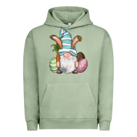 Pigment Oil Green Easter Bunny Gnomes with Egg and Carrot Urban Hoodie - RanaPortraitStore