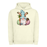 Pigment Pistachio Easter Bunny Gnomes with Egg and Carrot Urban Hoodie - RanaPortraitStore