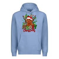 Colony Blue mooey christmas Premium Hoodie - Zillion Design Studio