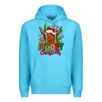 Ocean Blue mooey christmas Premium Hoodie - Zillion Design Studio