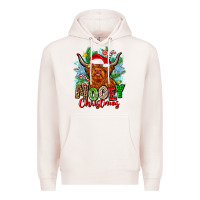 Pale Pink mooey christmas Premium Hoodie - Zillion Design Studio
