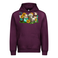 Mauve Wine Sheep coffee cups Urban Hoodie - texasbilliewilder