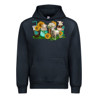 Navy Sheep coffee cups Urban Hoodie - texasbilliewilder