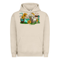Pigment French Oak Sheep coffee cups Urban Hoodie - texasbilliewilder