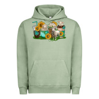 Pigment Oil Green Sheep coffee cups Urban Hoodie - texasbilliewilder