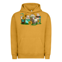 Pigment Peanut Butter Sheep coffee cups Urban Hoodie - texasbilliewilder