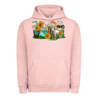 Pigment Salmon Sheep coffee cups Urban Hoodie - texasbilliewilder