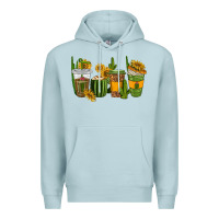 Blue Mist cactus coffee cups Premium Hoodie - texasbilliewilder