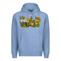 Colony Blue cactus coffee cups Premium Hoodie - texasbilliewilder