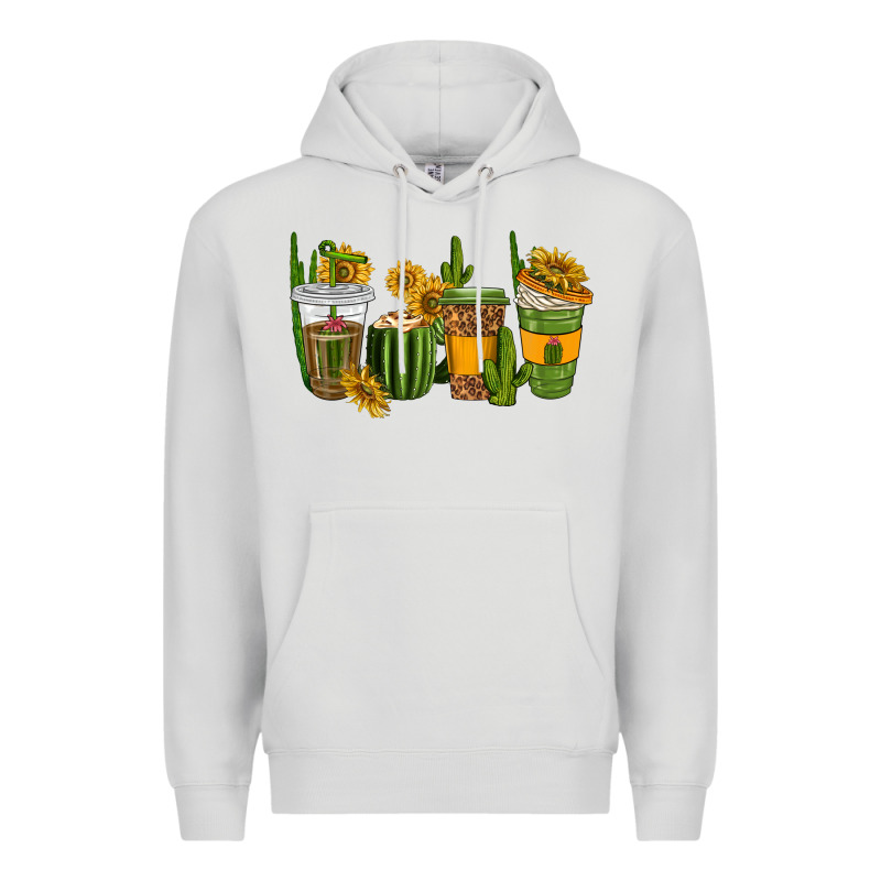 Cactus Coffee Cups Premium Hoodie by texasbilliewilder | Teevron