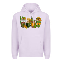 Lilac cactus coffee cups Premium Hoodie - texasbilliewilder