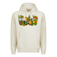 Oatmeal Heather cactus coffee cups Premium Hoodie - texasbilliewilder