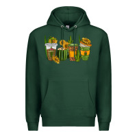 Sports Green cactus coffee cups Premium Hoodie - texasbilliewilder