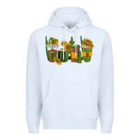 White cactus coffee cups Premium Hoodie - texasbilliewilder