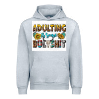 Heather Grey adulting is some bullshit Urban Hoodie - texasbilliewilder