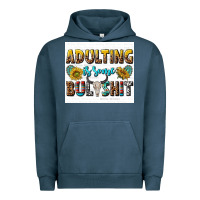 Pigment Midnight Navy adulting is some bullshit Urban Hoodie - texasbilliewilder