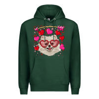 Sports Green Valentine's day white pomeranian Premium Hoodie - RanaPortraitStore