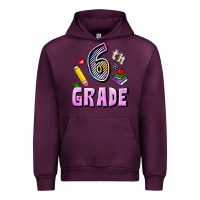Mauve Wine Sixth Grade Urban Hoodie - RanaPortraitStore
