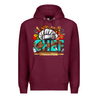 Burgundy chef Premium Hoodie - texasbilliewilder