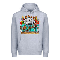 Heather Grey chef Premium Hoodie - texasbilliewilder