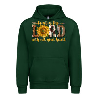 Forest Green Trust in the lord with all your heart Urban Hoodie - texasbilliewilder