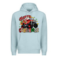 Blue Mist merry christmas truck Premium Hoodie - Zillion Design Studio