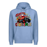 Colony Blue merry christmas truck Premium Hoodie - Zillion Design Studio