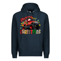 Navy merry christmas truck Premium Hoodie - Zillion Design Studio