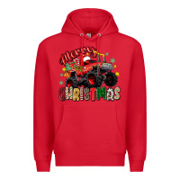 Red merry christmas truck Premium Hoodie - Zillion Design Studio