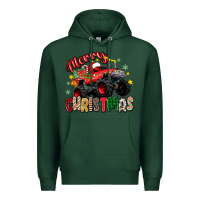 Sports Green merry christmas truck Premium Hoodie - Zillion Design Studio