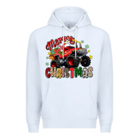 White merry christmas truck Premium Hoodie - Zillion Design Studio