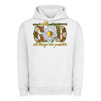 Pigment Lunar Rock With God all things are possible with daisy Urban Hoodie - texasbilliewilder