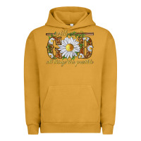 Pigment Peanut Butter With God all things are possible with daisy Urban Hoodie - texasbilliewilder