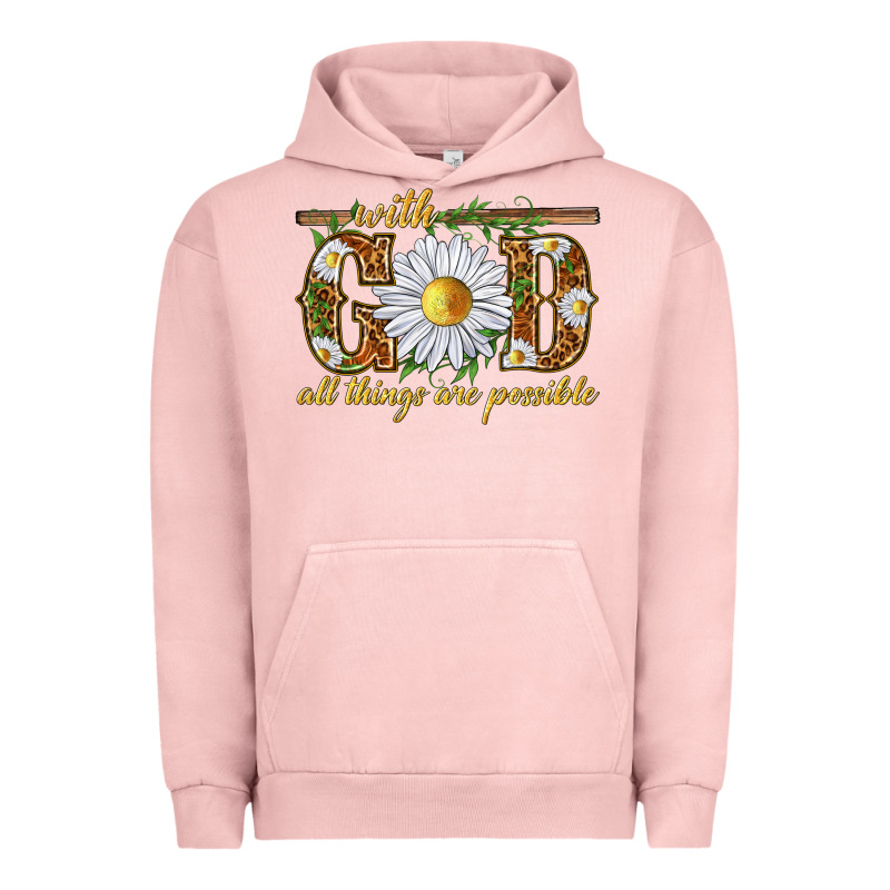 With God All Things Are Possible With Daisy Urban Hoodie by texasbilliewilder | Teevron