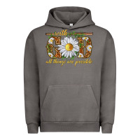 Pigment Tornado With God all things are possible with daisy Urban Hoodie - texasbilliewilder