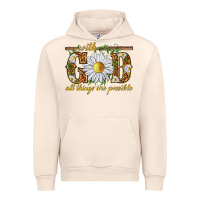 Sandshell With God all things are possible with daisy Urban Hoodie - texasbilliewilder