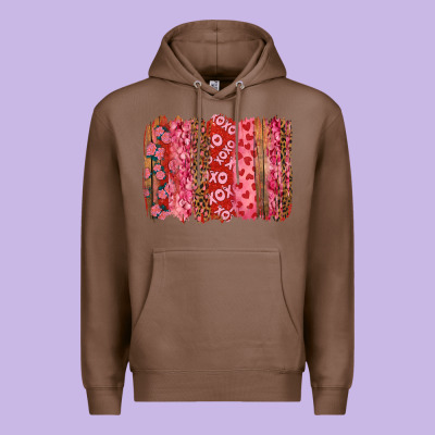 Premium Hoodie Valentine's Day Brushstrokes with Roses