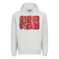 Dove Grey Valentine's Day Brushstrokes with Roses Premium Hoodie - RanaPortraitStore