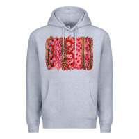 Heather Grey Valentine's Day Brushstrokes with Roses Premium Hoodie - RanaPortraitStore