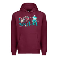 Burgundy dental assistant Premium Hoodie - texasbilliewilder