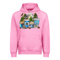 Fuchsia Pink Wolf coffee cups Urban Hoodie - texasbilliewilder