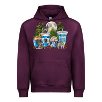 Mauve Wine Wolf coffee cups Urban Hoodie - texasbilliewilder