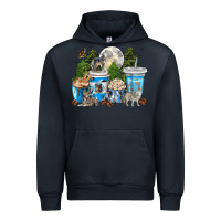 Navy Wolf coffee cups Urban Hoodie - texasbilliewilder