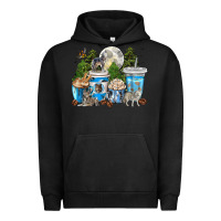 Pigment Black Wolf coffee cups Urban Hoodie - texasbilliewilder