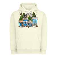 Pigment Pistachio Wolf coffee cups Urban Hoodie - texasbilliewilder